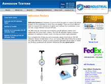 Tablet Screenshot of adhesiontester.net
